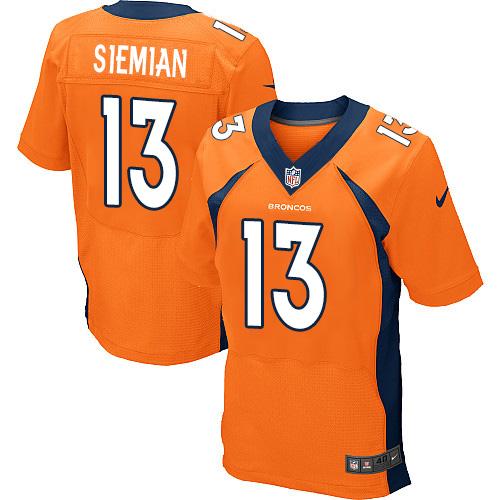 Nike Broncos #13 Trevor Siemian Orange Team Color Men's Stitched NFL New Elite Jersey Nike Broncos #13 Trevor Siemian Orange Team Color Men's Stitched NFL New Elite Jersey