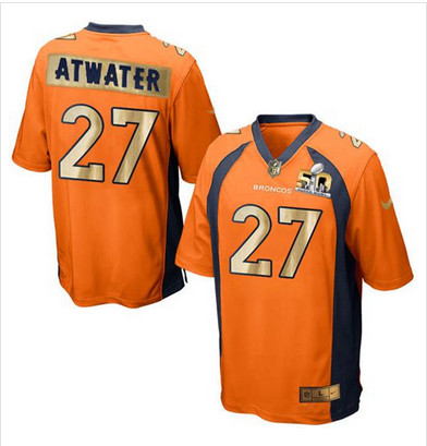Nike Broncos #27 Steve Atwater Orange Team Color Men's Stitched NFL Game Super Bowl 50 Collection Jersey Nike Broncos #27 Steve Atwater Orange Team Color Men's Stitched NFL Game Super Bowl 50 Collection Jersey