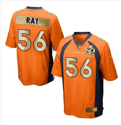 Nike Broncos #56 Shane Ray Orange Team Color Men's Stitched NFL Game Super Bowl 50 Collection Jersey