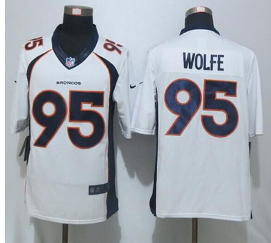 Nike Broncos #95 Derek Wolfe White Men's Stitched NFL New Limited Jersey Nike Broncos #95 Derek Wolfe White Men's Stitched NFL New Limited Jersey