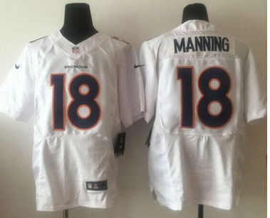 Nike Broncos #18 Peyton Manning White Men's Stitched NFL Elite Event Jersey