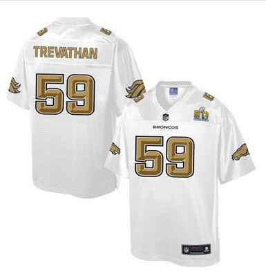Nike Broncos #59 Danny Trevathan White Men's NFL Pro Line Super Bowl 50 Fashion Game Jersey