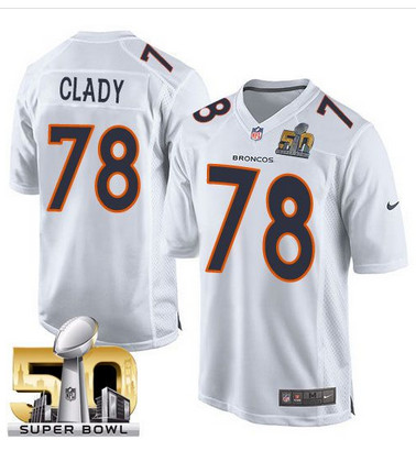 Nike Broncos #78 Ryan Clady White Super Bowl 50 Men's Stitched NFL Game Event Jersey Nike Broncos #78 Ryan Clady White Super Bowl 50 Men's Stitched NFL Game Event Jersey