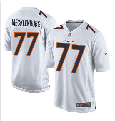Nike Broncos #77 Karl Mecklenburg White Men's Stitched NFL Game Event Jersey