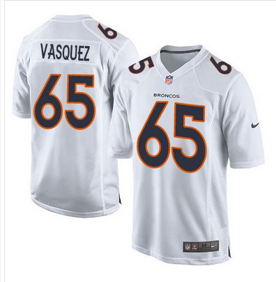 Nike Broncos #65 Louis Vasquez White Men's Stitched NFL Game Event Jersey