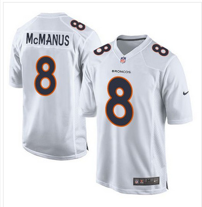 Nike Broncos #8 Brandon McManus White Men's Stitched NFL Game Event Jersey