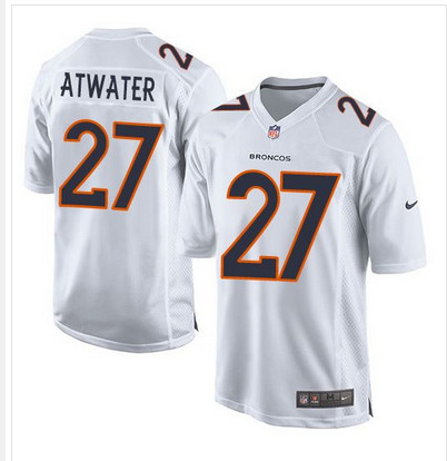 Nike Broncos #27 Steve Atwater White Men's Stitched NFL Game Event Jersey