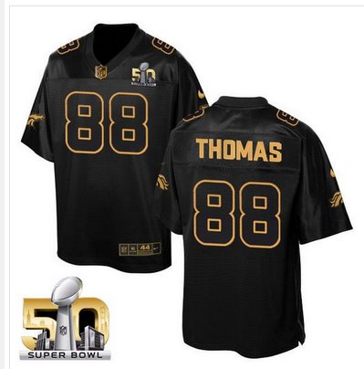 Nike Broncos #88 Demaryius Thomas Black Super Bowl 50 Men's Stitched NFL Elite Pro Line Gold Collection Jersey