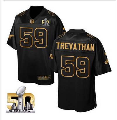 Nike Broncos #59 Danny Trevathan Black Super Bowl 50 Men's Stitched NFL Elite Pro Line Gold Collection Jersey