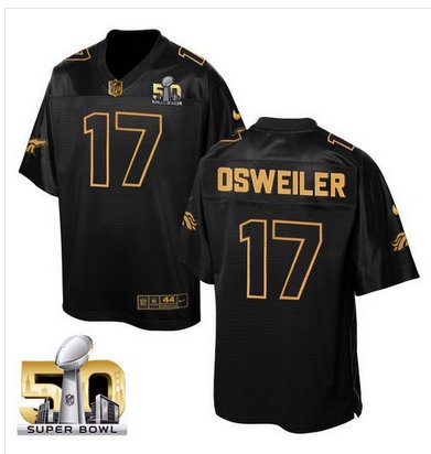 Nike Broncos #17 Brock Osweiler Black Super Bowl 50 Men's Stitched NFL Elite Pro Line Gold Collection Jersey Nike Broncos #17 Brock Osweiler Black Super Bowl 50 Men's Stitched NFL Elite Pro Line Gold Collection Jersey