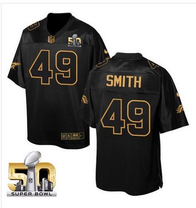 Nike Broncos #49 Dennis Smith Black Super Bowl 50 Men's Stitched NFL Elite Pro Line Gold Collection Jersey Nike Broncos #49 Dennis Smith Black Super Bowl 50 Men's Stitched NFL Elite Pro Line Gold Collection Jersey