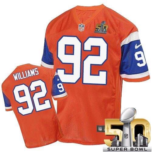 Nike Broncos #92 Sylvester Williams Orange Throwback Super Bowl 50 Men's Stitched NFL Elite Jersey Nike Broncos #92 Sylvester Williams Orange Throwback Super Bowl 50 Men's Stitched NFL Elite Jersey