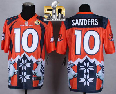 Nike Broncos #10 Emmanuel Sanders Orange Super Bowl 50 Men's Stitched NFL Elite Noble Fashion Jersey Nike Broncos #10 Emmanuel Sanders Orange Super Bowl 50 Men's Stitched NFL Elite Noble Fashion Jersey