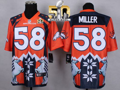 Nike Broncos #58 Von Miller Orange Super Bowl 50 Men's Stitched NFL Elite Noble Fashion Jersey Nike Broncos #58 Von Miller Orange Super Bowl 50 Men's Stitched NFL Elite Noble Fashion Jersey