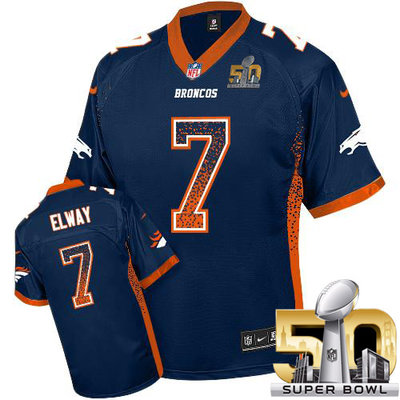 Nike Broncos #7 John Elway Navy Blue Alternate Super Bowl 50 Men's Stitched NFL Elite Drift Fashion Jersey Nike Broncos #7 John Elway Navy Blue Alternate Super Bowl 50 Men's Stitched NFL Elite Drift Fashion Jersey