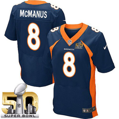 Nike Broncos #8 Brandon McManus Navy Blue Alternate Super Bowl 50 Men's Stitched NFL New Elite Jersey Nike Broncos #8 Brandon McManus Navy Blue Alternate Super Bowl 50 Men's Stitched NFL New Elite Jersey