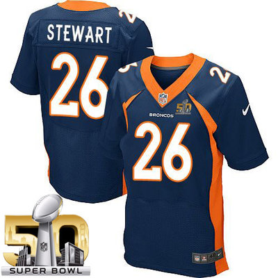 Nike Broncos #26 Darian Stewart Navy Blue Alternate Super Bowl 50 Men's Stitched NFL New Elite Jersey Nike Broncos #26 Darian Stewart Navy Blue Alternate Super Bowl 50 Men's Stitched NFL New Elite Jersey