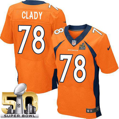 Nike Broncos #78 Ryan Clady Orange Team Color Super Bowl 50 Men's Stitched NFL New Elite Jersey Nike Broncos #78 Ryan Clady Orange Team Color Super Bowl 50 Men's Stitched NFL New Elite Jersey