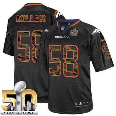 Nike Broncos #58 Von Miller Black Super Bowl 50 Men's Stitched NFL Elite Camo Fashion Jersey Nike Broncos #58 Von Miller Black Super Bowl 50 Men's Stitched NFL Elite Camo Fashion Jersey