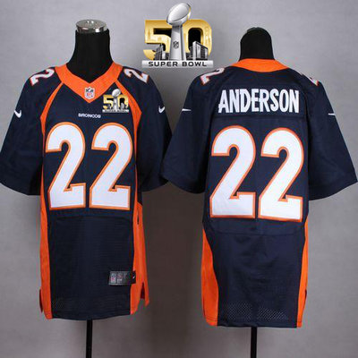 Nike Broncos #22 C.J. Anderson Navy Blue Alternate Super Bowl 50 Men's Stitched NFL New Elite Jersey Nike Broncos #22 C.J. Anderson Navy Blue Alternate Super Bowl 50 Men's Stitched NFL New Elite Jersey