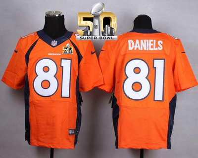 Nike Broncos #81 Owen Daniels Orange Team Color Super Bowl 50 Men's Stitched NFL New Elite Jersey Nike Broncos #81 Owen Daniels Orange Team Color Super Bowl 50 Men's Stitched NFL New Elite Jersey