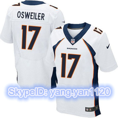 Nike Broncos #17 Brock Osweiler White Men's Stitched NFL New Elite Jersey