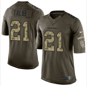 Nike Denver Broncos #21 Aqib Talib Green Men's Stitched NFL Limited Salute To Service Jersey Nike Denver Broncos #21 Aqib Talib Green Men's Stitched NFL Limited Salute To Service Jersey