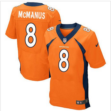 Nike Denver Broncos #8 Brandon McManus Orange Team Color Men's Stitched NFL New Elite Jersey Nike Denver Broncos #8 Brandon McManus Orange Team Color Men's Stitched NFL New Elite Jersey