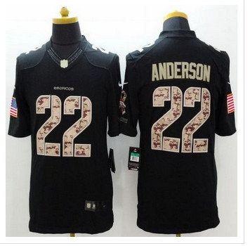 New Denver Broncos #22 C.J. Anderson Black Men's Stitched NFL Limited Salute to Service Jersey New Denver Broncos #22 C.J. Anderson Black Men's Stitched NFL Limited Salute to Service Jersey