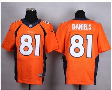 New Broncos #81 Owen Daniels Orange Team Color Men's Stitched NFL New Elite Jersey