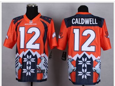 NEW Denver Broncos #12 Andre Caldwell Orange NFL Elite Noble Fashion Jersey