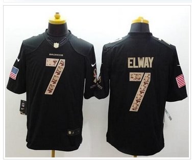 New Denver Broncos #7 John Elway Black NFL Limited Salute to Service jersey