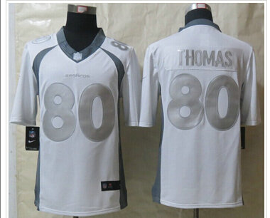 New Denver Broncos #80 Julius Thomas White NFL Limited Platinum Jersey