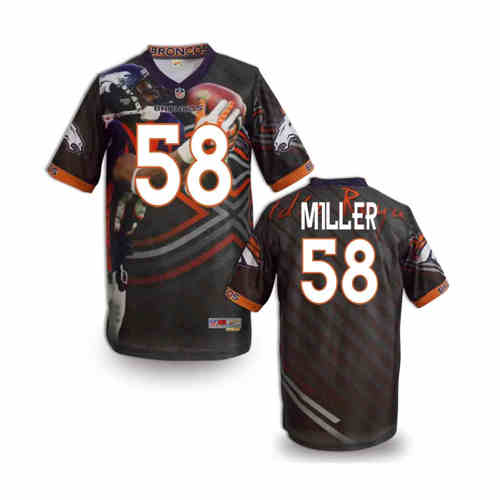 New Denver Broncos 58# Von Miller Team Color NFL Elite Fanatical Version Jerseys New Denver Broncos 58# Von Miller Team Color NFL Elite Fanatical Version Jerseys