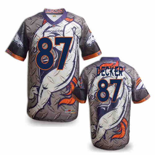 New Denver Broncos 87 Eric Decker Team Color NFL Elite Fanatical Version Jersey