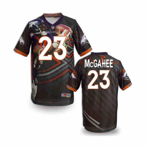 New Denver Broncos 23 McGahee Color NFL Elite Fanatical Version Jersey