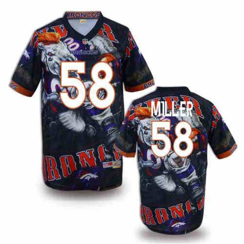 New Denver Broncos 58 Von Miller Team Color Elite Fanatical Version Jerseys