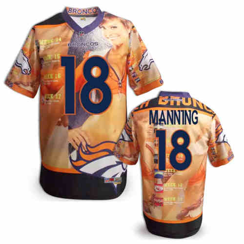 New Denver Broncos #18 Peyton Manning Team Color NFL Elite Fanatical Version Jerseys New Denver Broncos #18 Peyton Manning Team Color NFL Elite Fanatical Version Jerseys