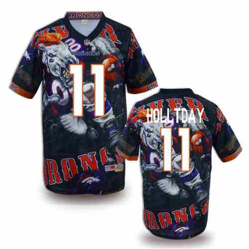 New Denver Broncos 11 Trindon Holliday Team Color Elite Fanatical Version Jerseys