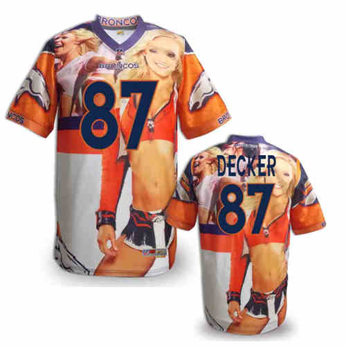 New Denver Broncos #87 Eric Decker Team Color NFL Elite Fanatical Version Jerseys