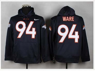 Denver Broncos #94 DeMarcus Ware Blue Pullover NFL Hoodie