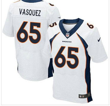 NEW Denver Broncos #65 Louis Vasquez White NFL New Elite Jersey NEW Denver Broncos #65 Louis Vasquez White NFL New Elite Jersey