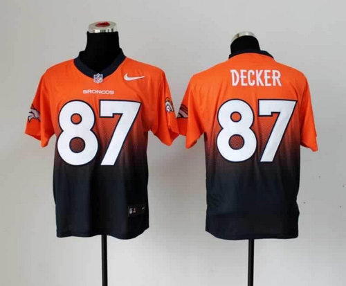 NEW Denver Broncos 87 Eric Decker Orange Blue Drift Fashion II Elite NFL Jerseys NEW Denver Broncos 87 Eric Decker Orange Blue Drift Fashion II Elite NFL Jerseys