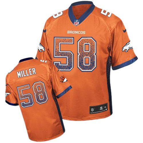 NEW Denver Broncos 58 Von Miller Orange Team Color Stitched NFL Elite Drift Fashion Jersey NEW Denver Broncos 58 Von Miller Orange Team Color Stitched NFL Elite Drift Fashion Jersey