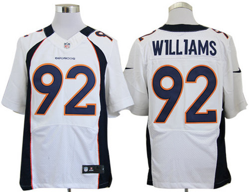 NEW NFL Denver Broncos 92 Sylvester Williams White Jerseys(Elite) NEW NFL Denver Broncos 92 Sylvester Williams White Jerseys(Elite)