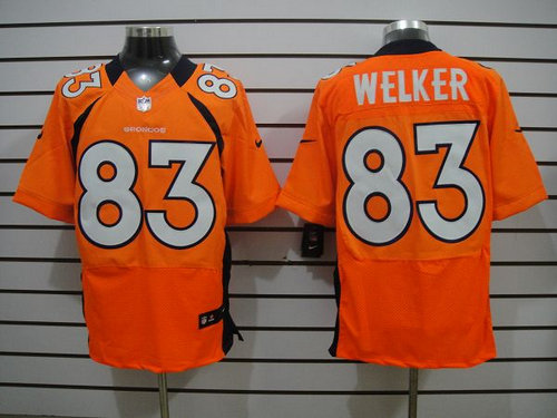 NEW NFL Denver Broncos 83 Wes Welker Orange Jerseys(Elite)