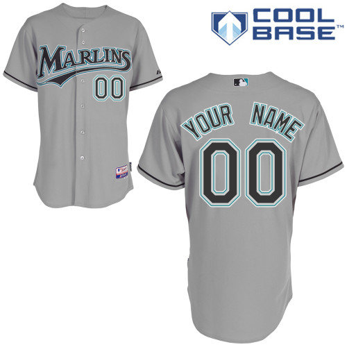 Florida Marlins Personalized custom Grey Jersey