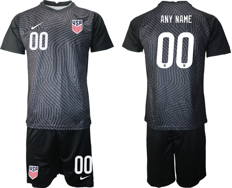 Custom Men's USA Black Jersey