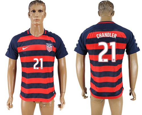 USA #21 Chandler Away Soccer Country Jersey