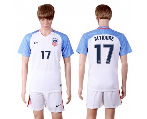 USA #17 Altidore Home(Three Star) Soccer Country Jersey